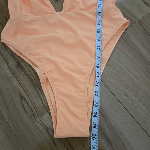 White Fox Swim One Piece Swimsuit Orange Medium - Picture 8 of 10